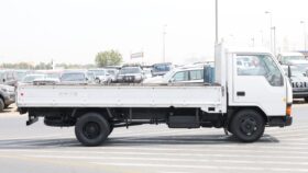 Mitsubishi Canter White Flatbed Truck