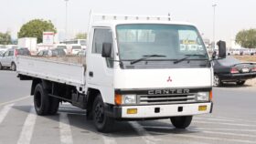 Mitsubishi Canter White Flatbed Truck